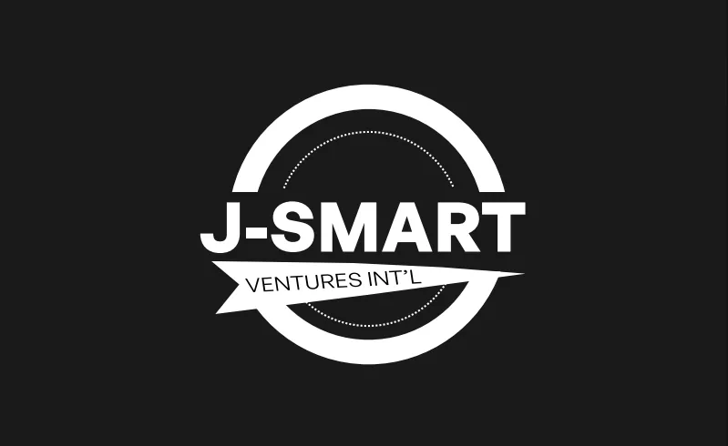 Primary monogram emblem displaying classical geometry guidelines of J-Smart.